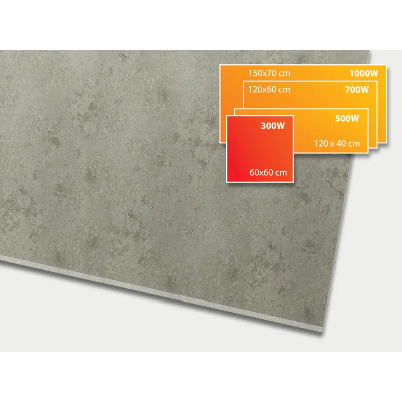 ECOSUN 300 CR Beton, keramický topný infrapanel 300 W