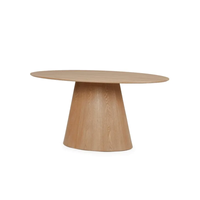 Oválný jídelní stůl 160x90cm, dýha, dub HT-L3523 OAK