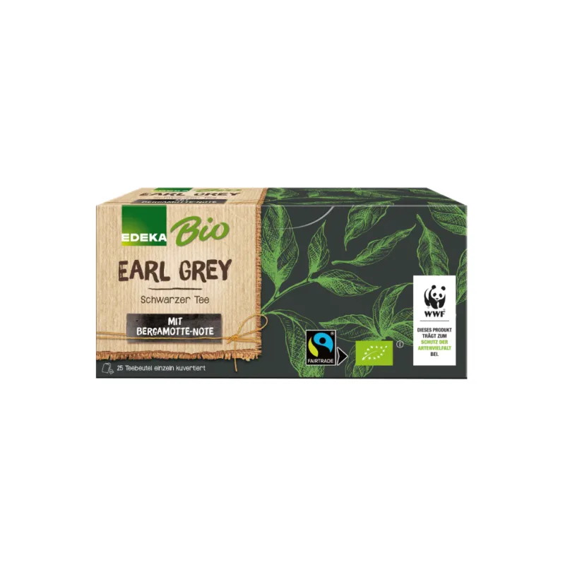 Edeka Bio černý čaj Earl Grey 25 sáčků 50 g