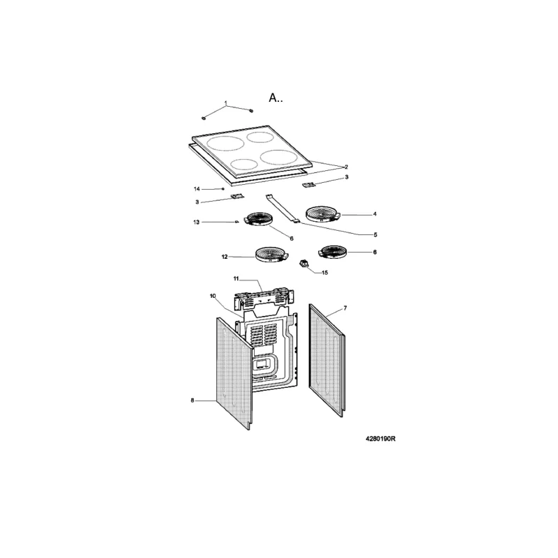 C00115183 Panel side right inox 50x60x60
