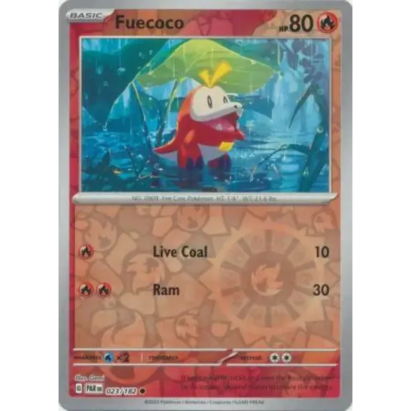 Fuecoco (PAR 023) - REVERSE HOLO