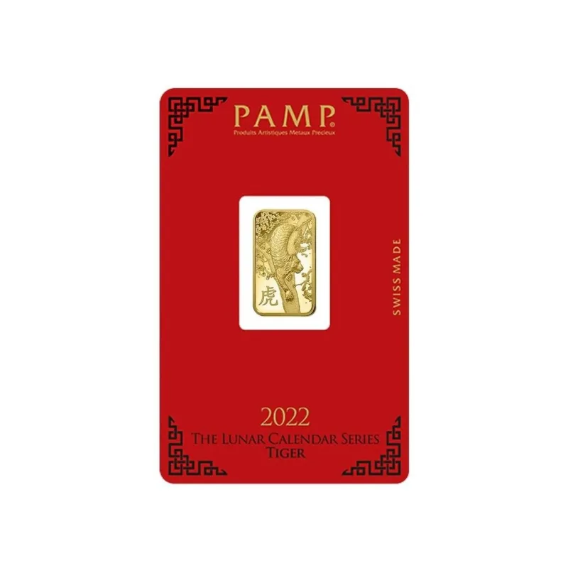 Investiční zlatý slitek PAMP Rok tygra 2022 5g