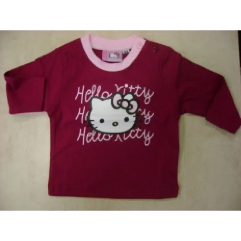 Tričko s dlouhým rukávem - Hello Kitty > varianta Tmavě Růžová