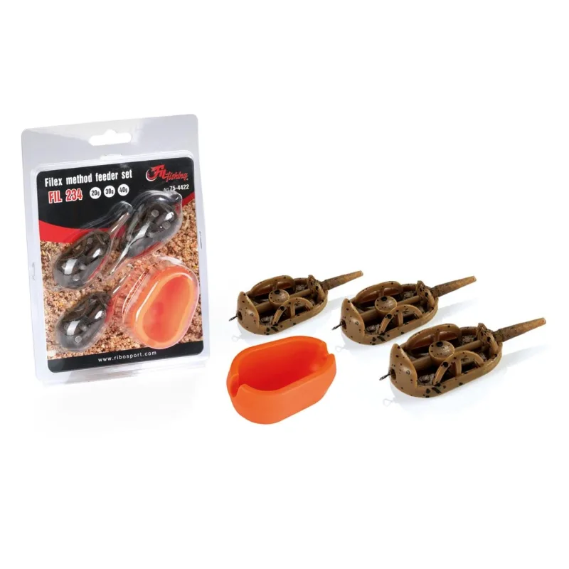 Set krmítek Filfishing Filex Method Feeder 20,30,40 g + formička