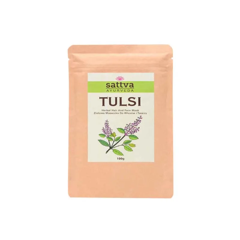SATTVA Tulsi Herbal Hair and Face Mask 100g