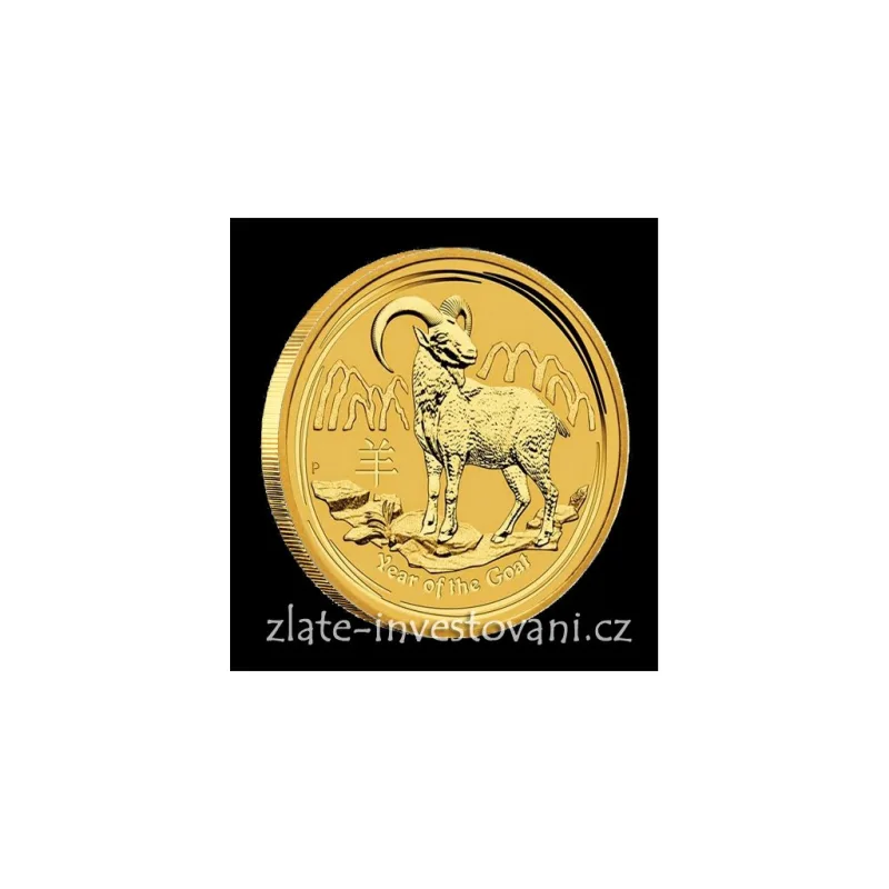 Investiční zlatá mince rok Kozy 2015 1/10 Oz
