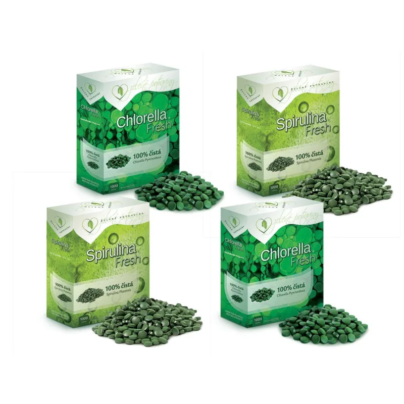 Chlorella Fresh 2x a Spirulina Fresh 2x