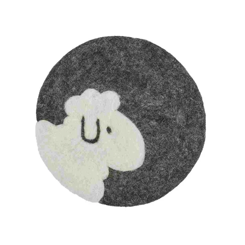 Podložka LANA SHEEP černá, ovčí vlna - Cilio  LANA jelen podložka z ovčí vlny, černá - Cilio