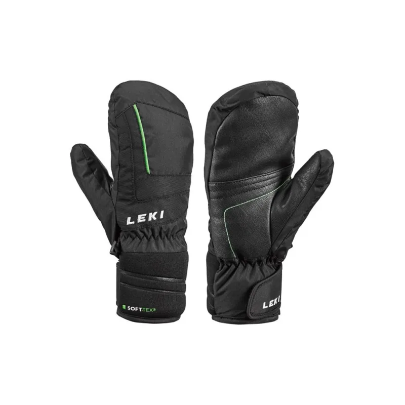 Leki Nico Junior Mitt - black/lime
