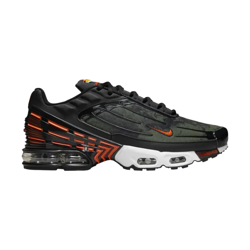 Nike Air Max Plus 3 Camo Medium Olive Safety Orange