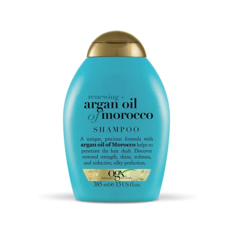 OGX Argan Oil Of Morocco Obnovující šampon pro lesk a hebkost vlasů 385 ml