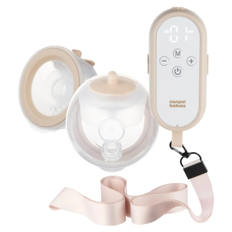 Canpol babies Dvojitá elektrická hands-free odsávačka mateřského mléka do podprsenky MilkShell