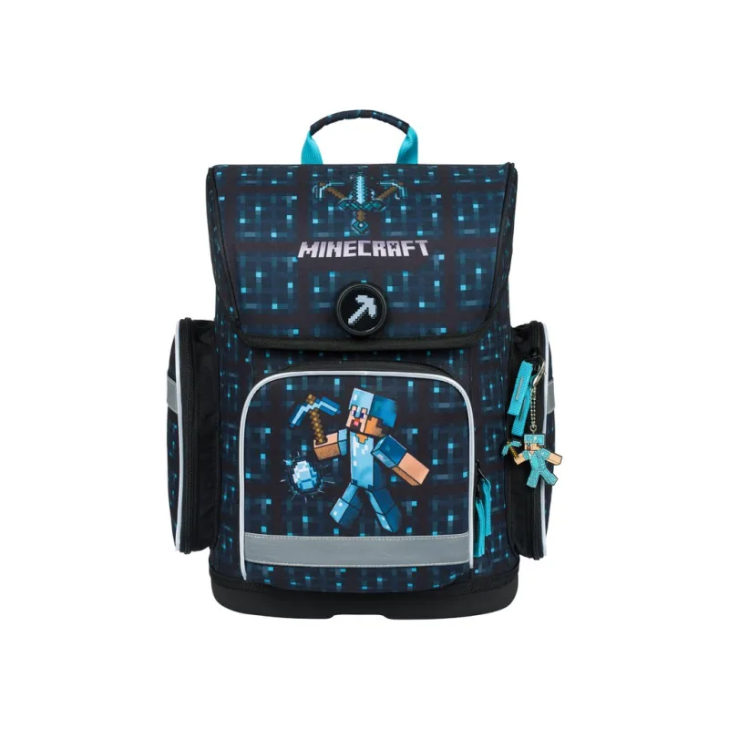 Školní aktovka pro prvňáka BAAGL Ergo Minecraft Blue Axe