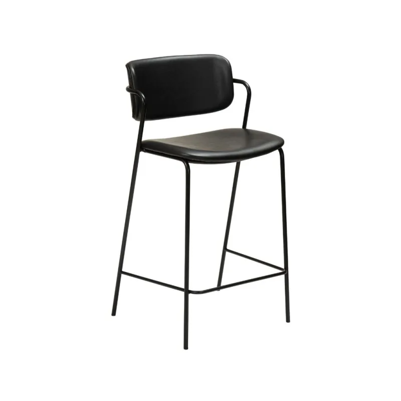 Černá koženková barová židle DAN-FORM Zed 67 cm