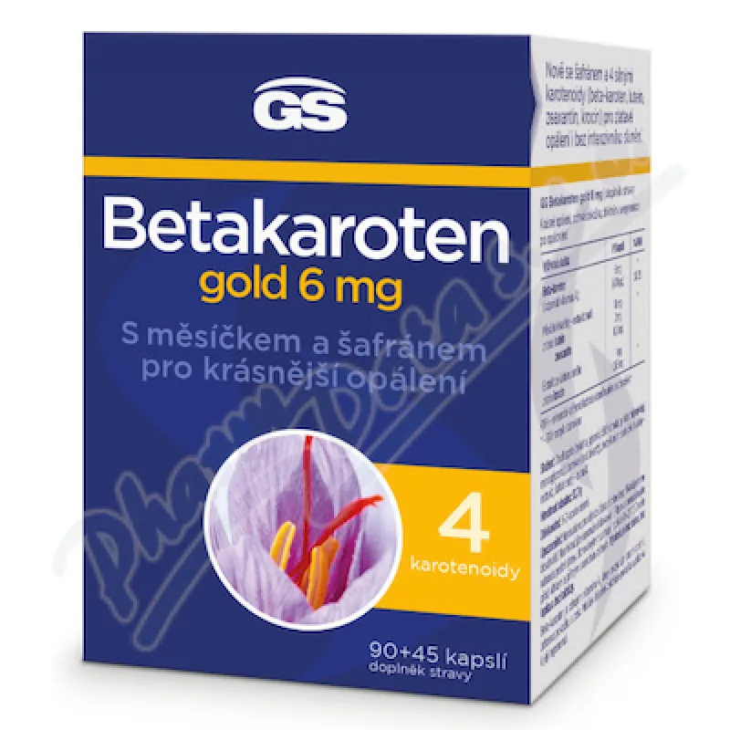 GS Betakaroten gold 6mg 90+45 kapslí