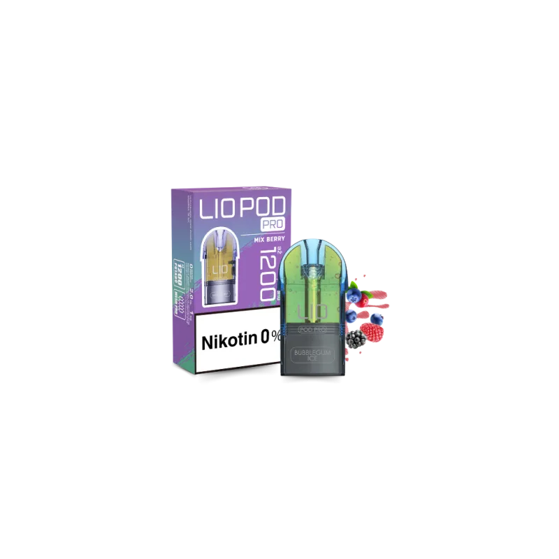 LIO POD PRO - Mix Berry 0mg bez nikotinu - 1200 potahů!