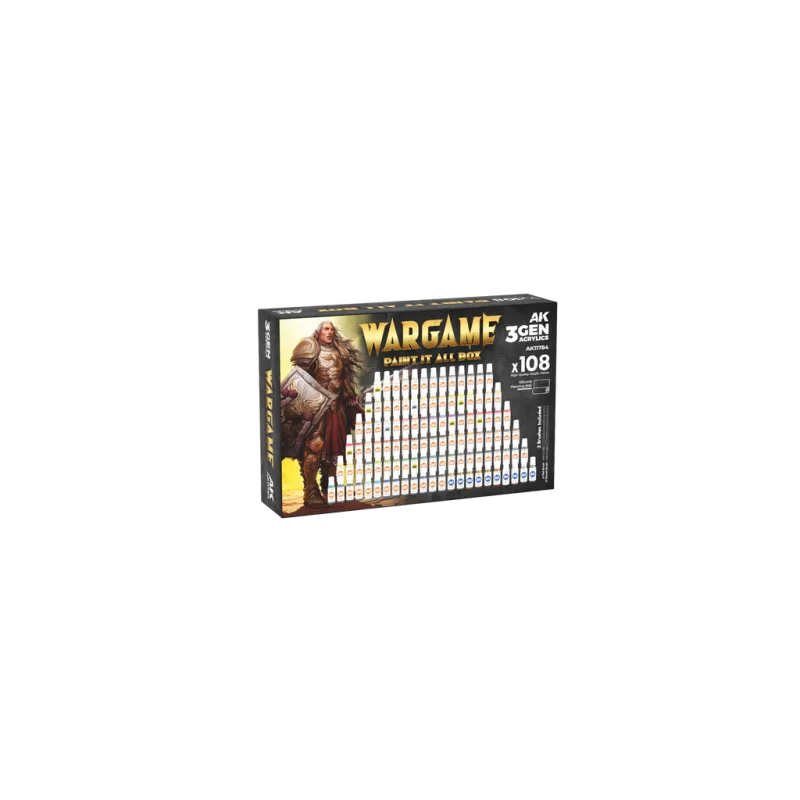 AK Wargame Paint It All Box 108 Colors 3Gen