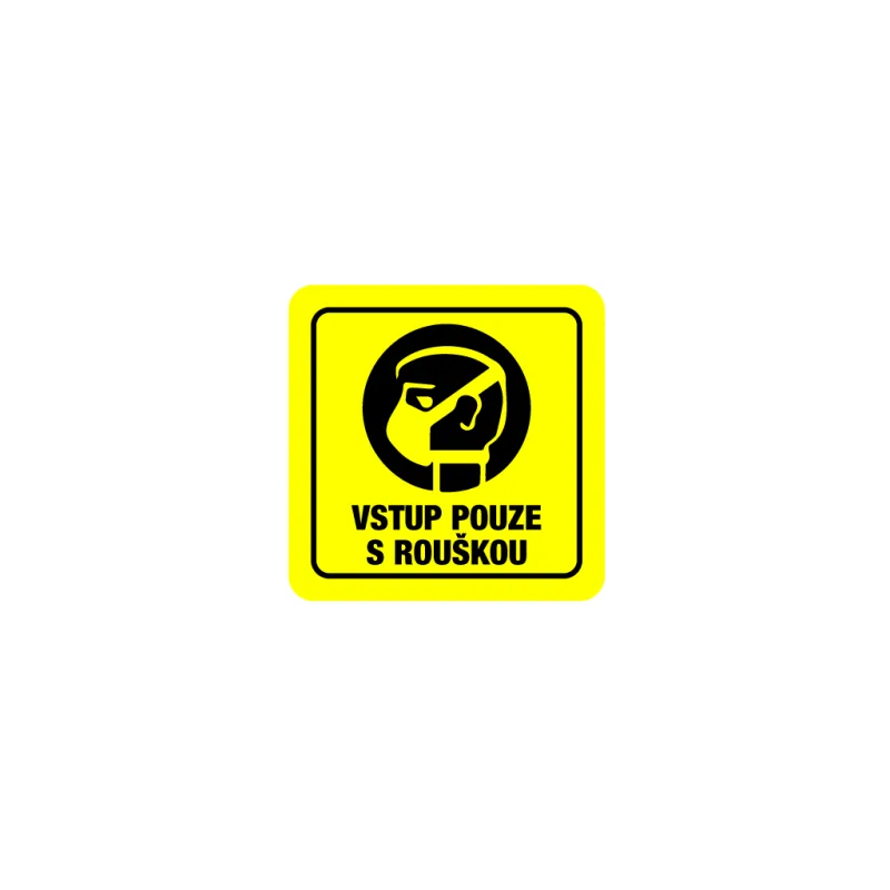 Piktogram - VSTUP S ROUŠKOU - (80 x 80 mm)