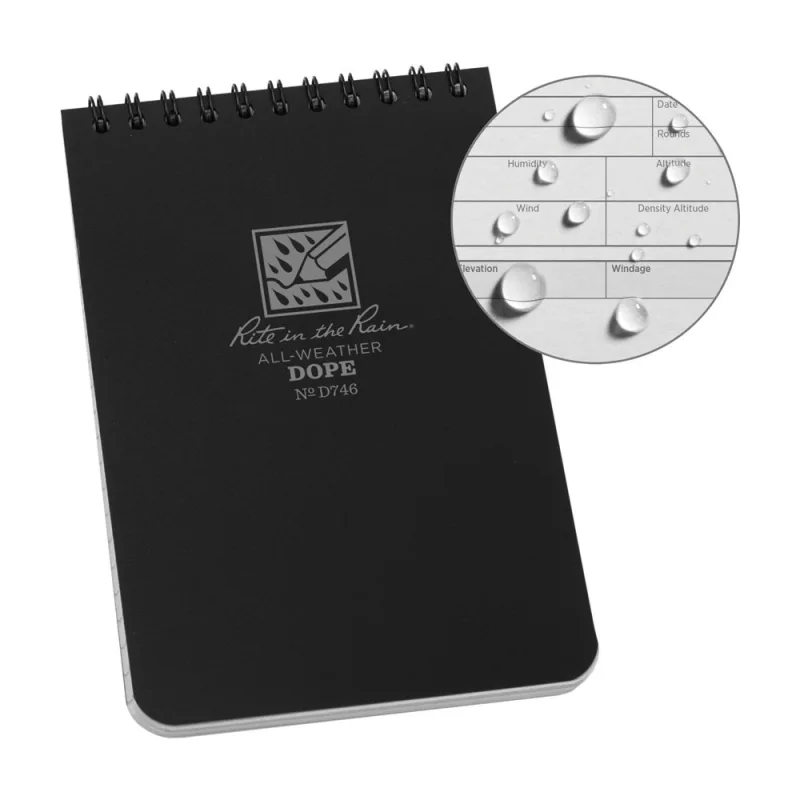 Blok D.O.P.E LOGBOOK vodeodolný ČIERNY