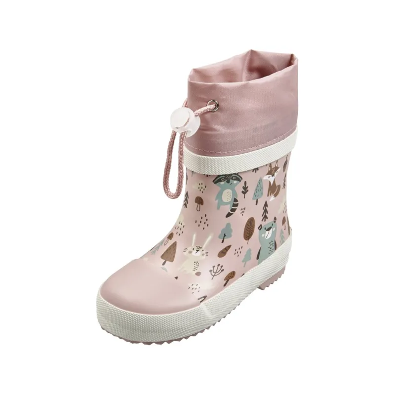 Nízké gumáky Playshoes růžové - lesní zvířátka