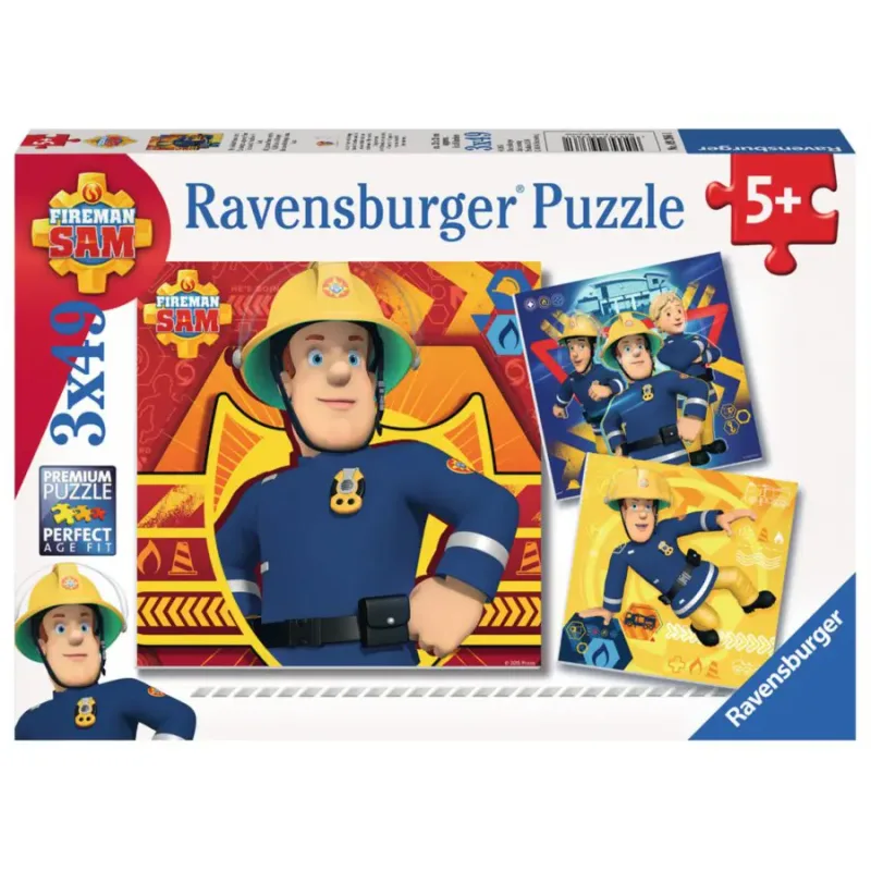 Puzzle 3x49 Požiarnik Sam