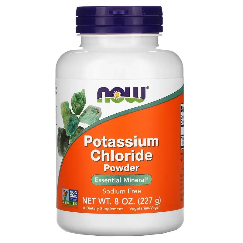 Now Foods Potassium Chloride, 227 g, prášek