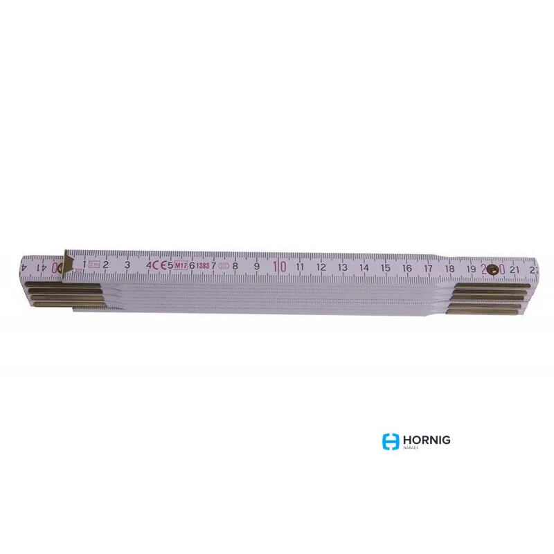 skladací 2m meter drevený PROFI biely 13020