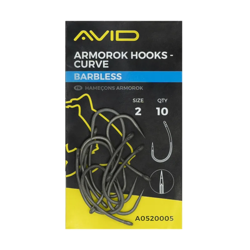 Háčky Avid Carp Armorok Curve Barbless 10ks #6