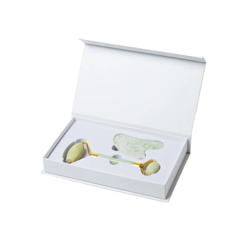 beUnik Masážní sada Face roller a Gua sha