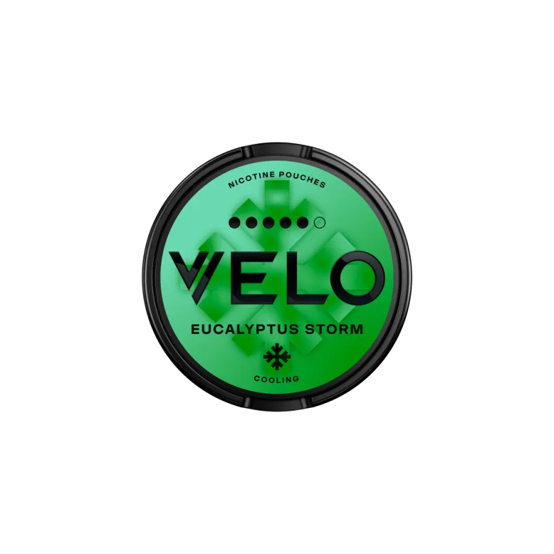 VELO Strong Intense Eucalyptus Storm - nikotinové sáčky