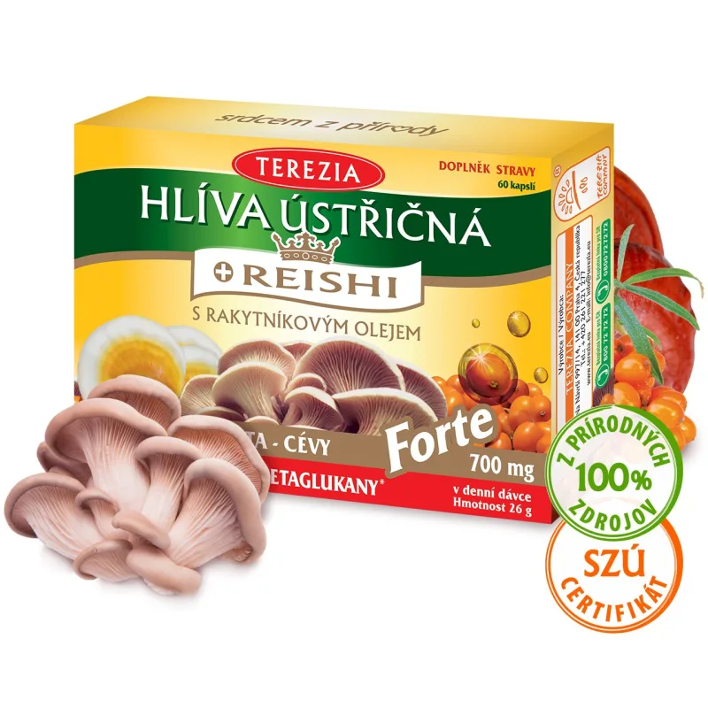 TEREZIA Hliva ustricová + reishi 60 kapsúl