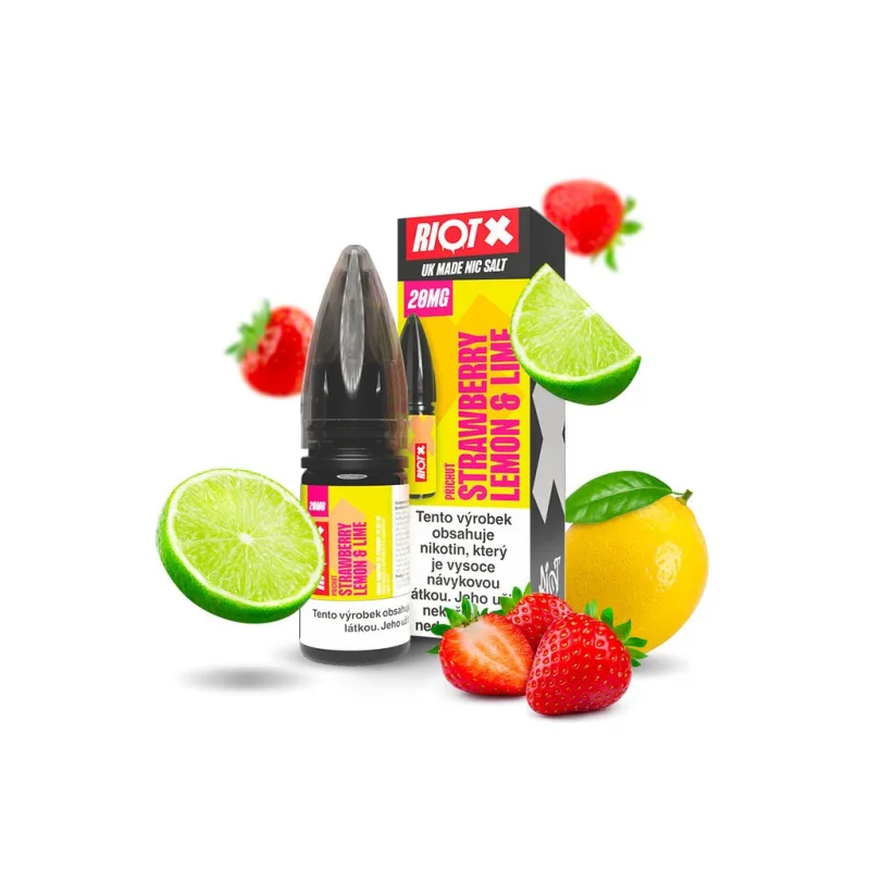 RIOT X Salt Strawberry Lemon & Lime (Jahoda, citron a limetka) 10ml 20mg