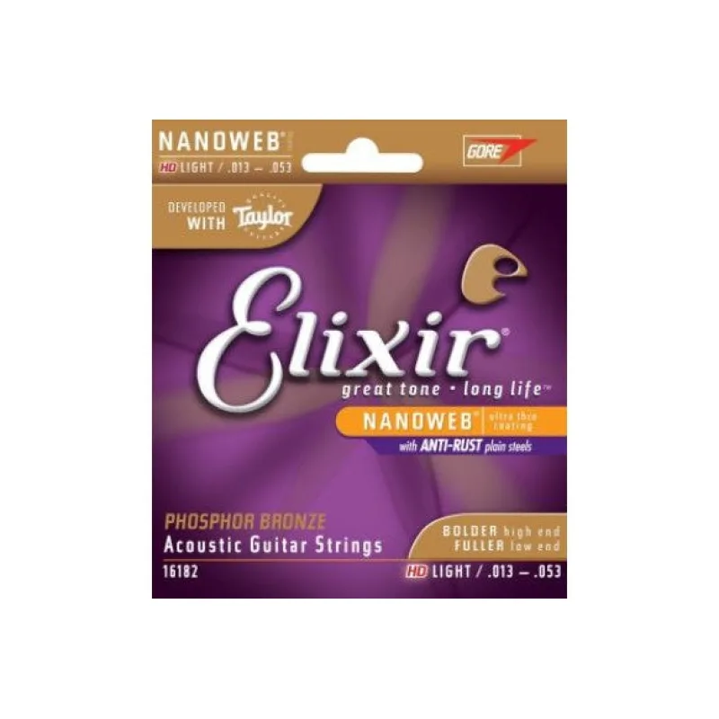 Elixir Acoustic Phosphor Bronze Nanoweb 16182 Medium