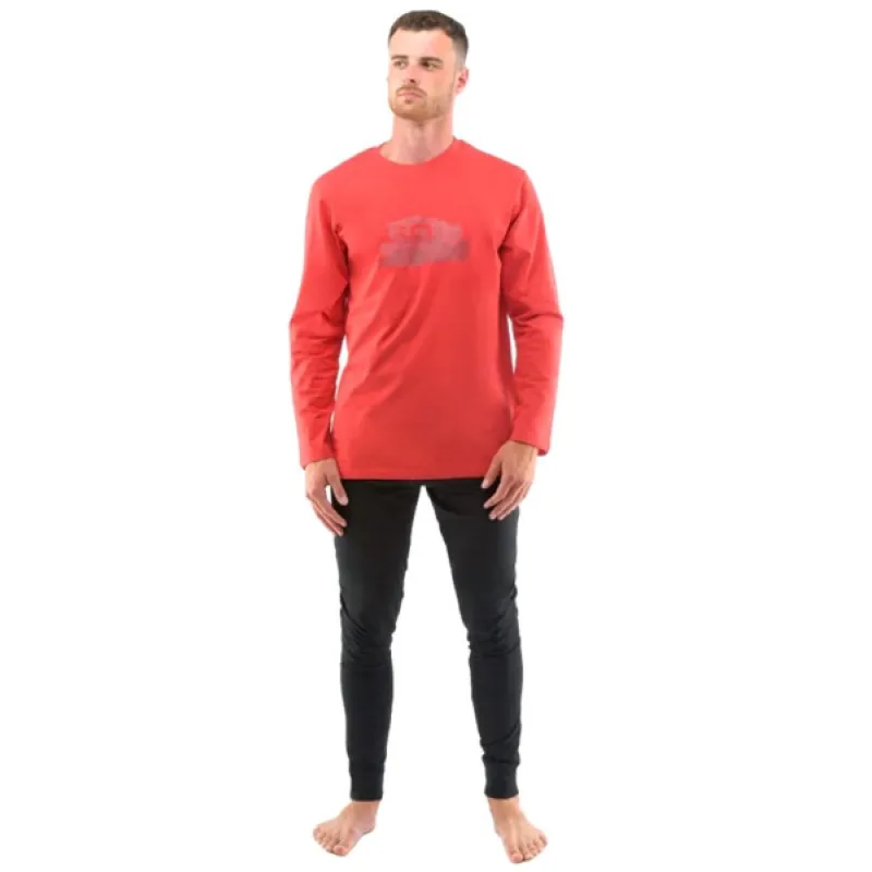 Pánské pyžamo dlouhé model 79127 červená Velikost 2XL