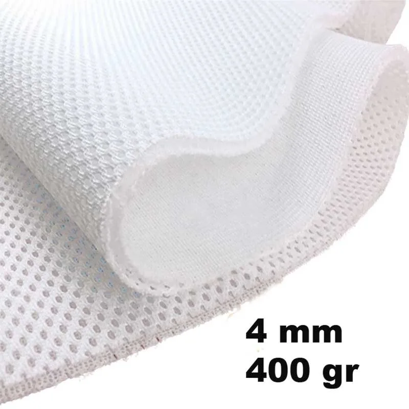 3D Sieťovina pletená, farba Biela, 4mm, 400 gr/m2