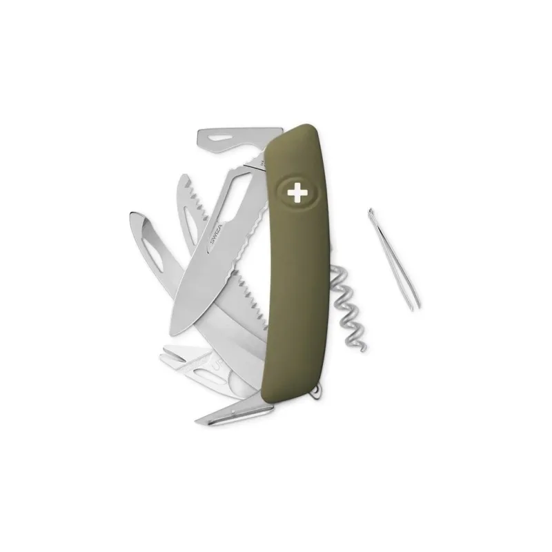Nůž kapesní SWIZA SH09TR-HUTT AM odstraňovač klíšťat Single Hand Khaki