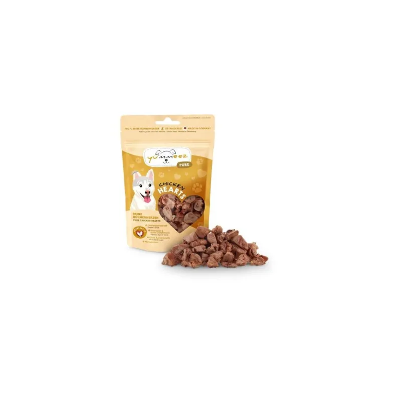Yummeez Pure Mrazem sušená kuřecí srdíčka 35 g