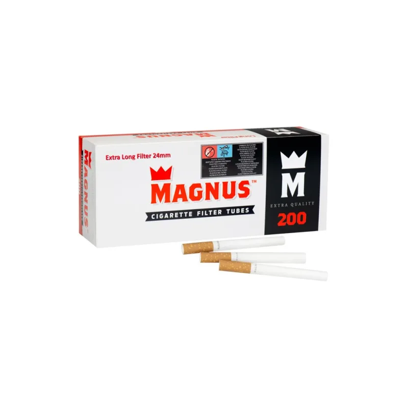Cigaretové dutinky MAGNUS 200ks s extra dlouhým 24mm filtrem - 8mm
