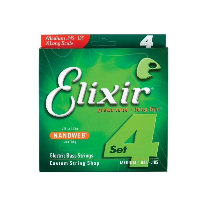 Elixir Bass Long Scale Nanoweb 14502