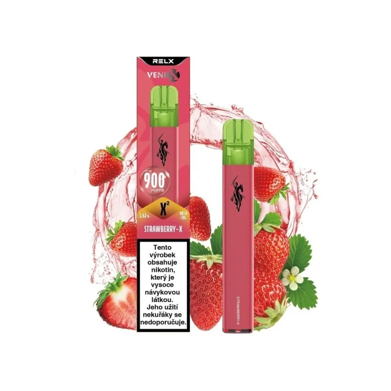 Venix X2 - Strawberry-X - 16mg  Strawberry (Jahoda)