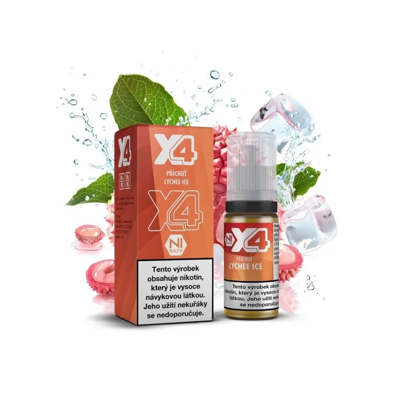 X4 Bar Juice Salt - E-liquid - Lychee ICE - 10mg  Chladivé liči