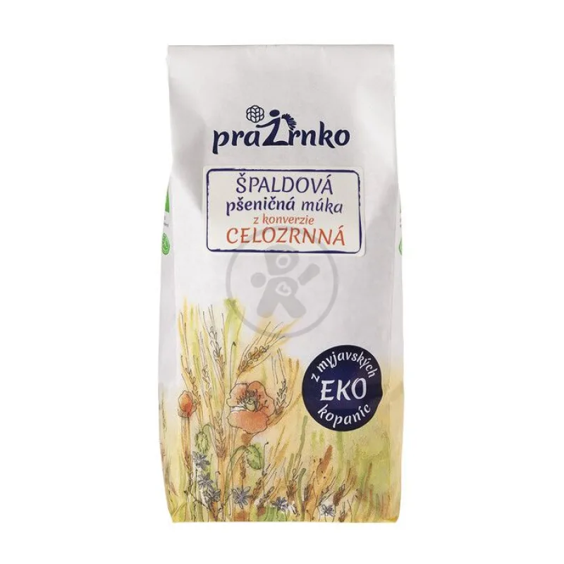 Špaldová mouka celozrnná z konverze 1kg Prazrnko