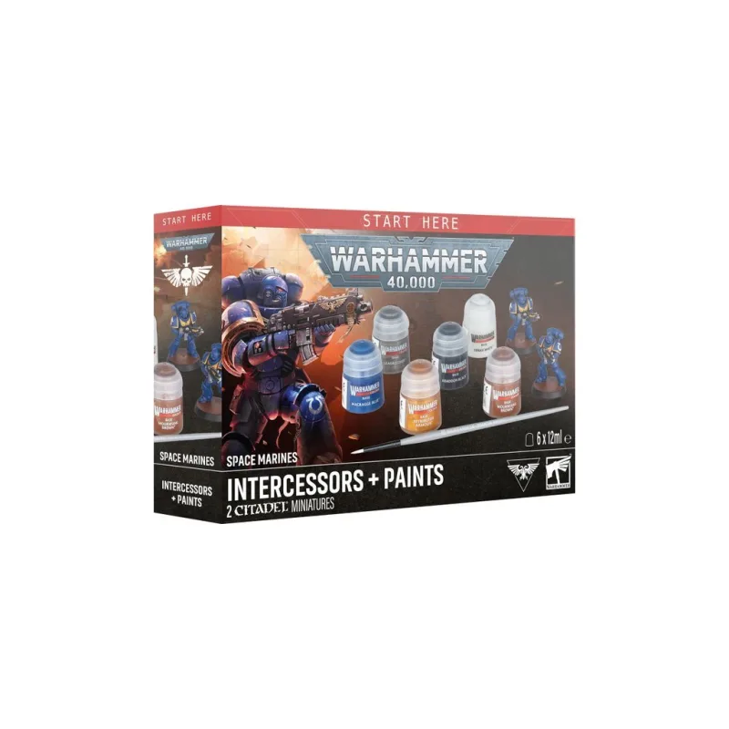 Warhammer 40000: Space Marines: Intercessors + Paints