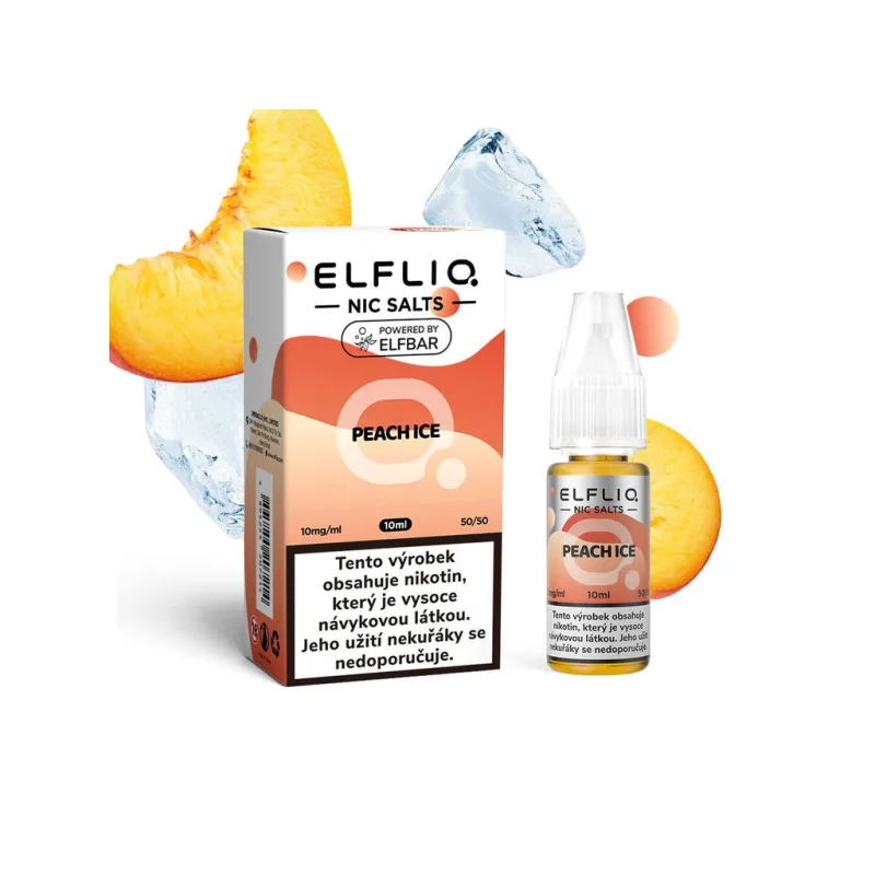 Elfliq Salt Peach Ice (Ledový broskvový džus) 10ml 10mg