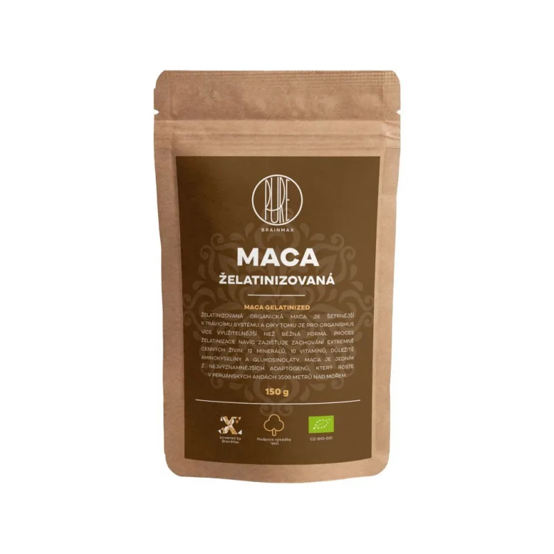 GELATINIZED MACA POWDER - Maca želatinovaná BIO prášek, 150 g BRAINMAX