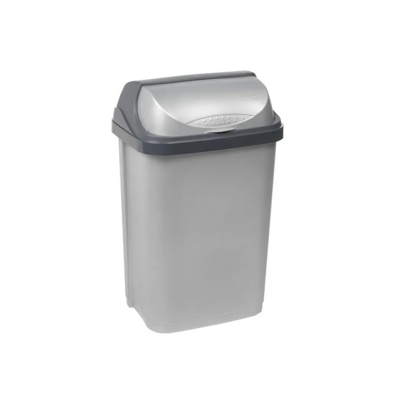 KOŠ NA ODPADKY "ROLLTOP" 25L, STŘÍBRNÝ
