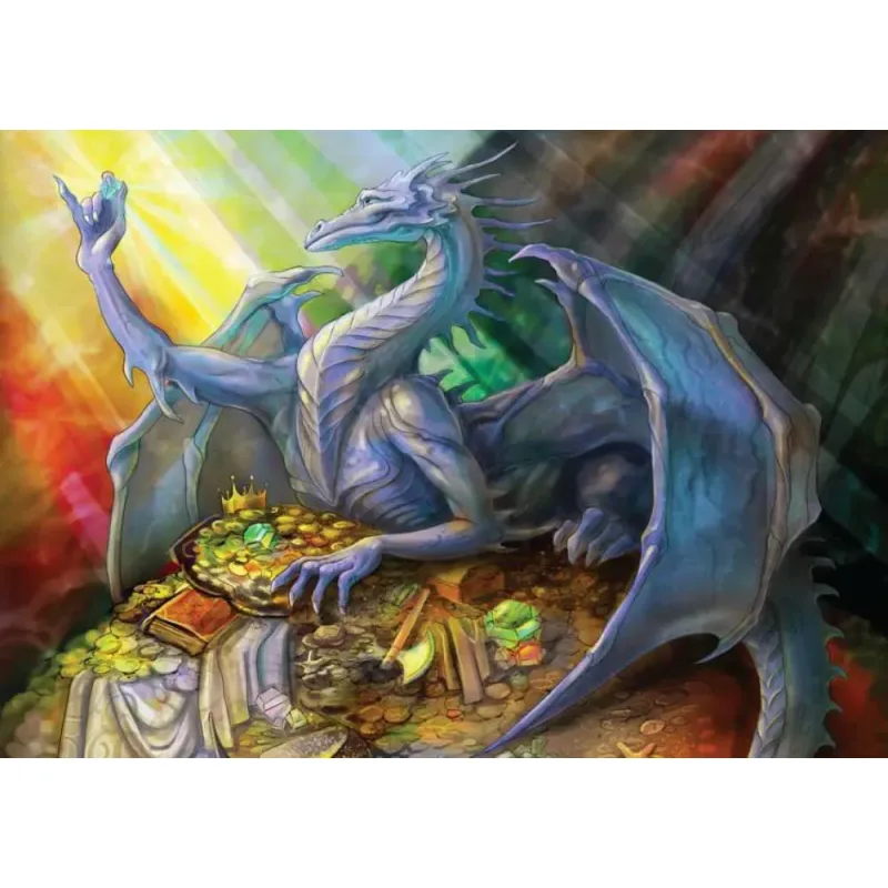 Puzzle Modrý drak a poklad