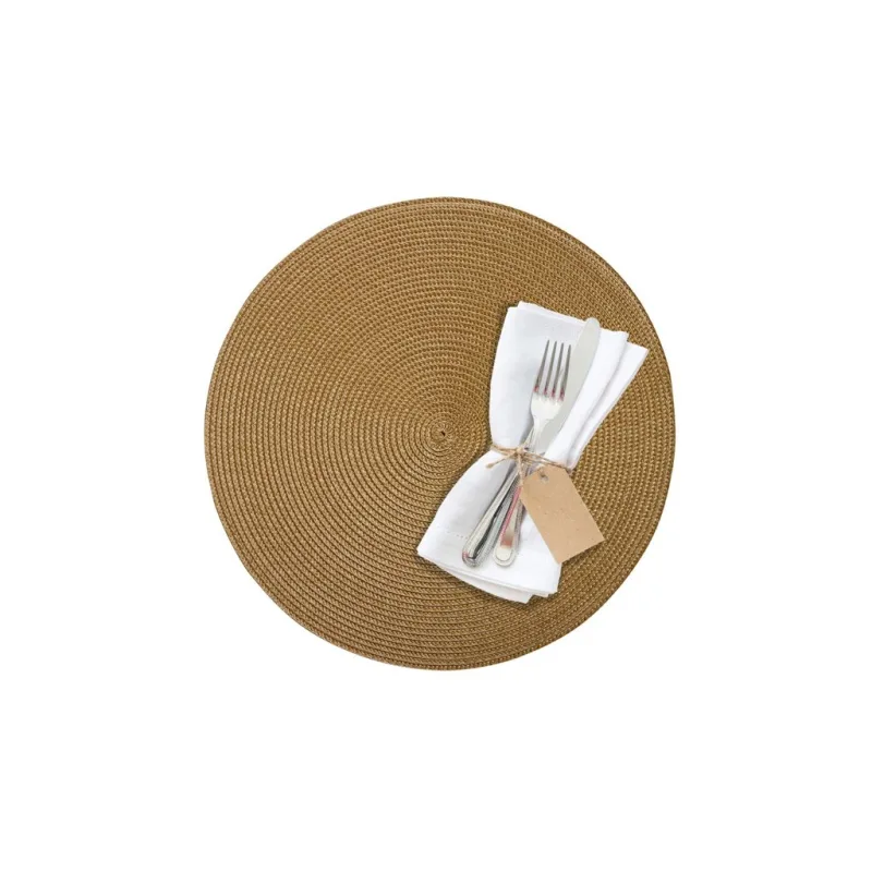 Prostírání kulaté KRUH, ø 38 cm - světle béžové