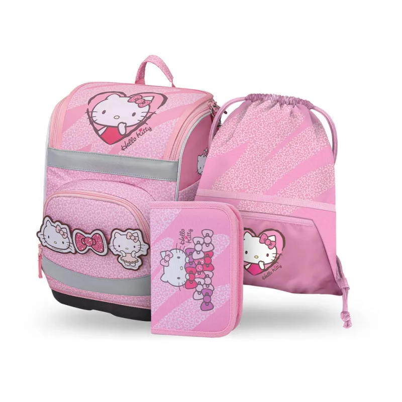 Školní set pro školačku BAAGL Zippy Plus Hello Kitty Sweet Leopard