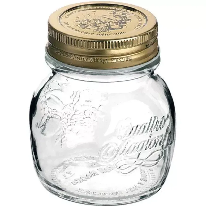 Zavárací pohár Bormioli Rocco Quattro Stagioni 150 ml, guľatý, priemer viečka 56 mm, zlaté (36 ks)